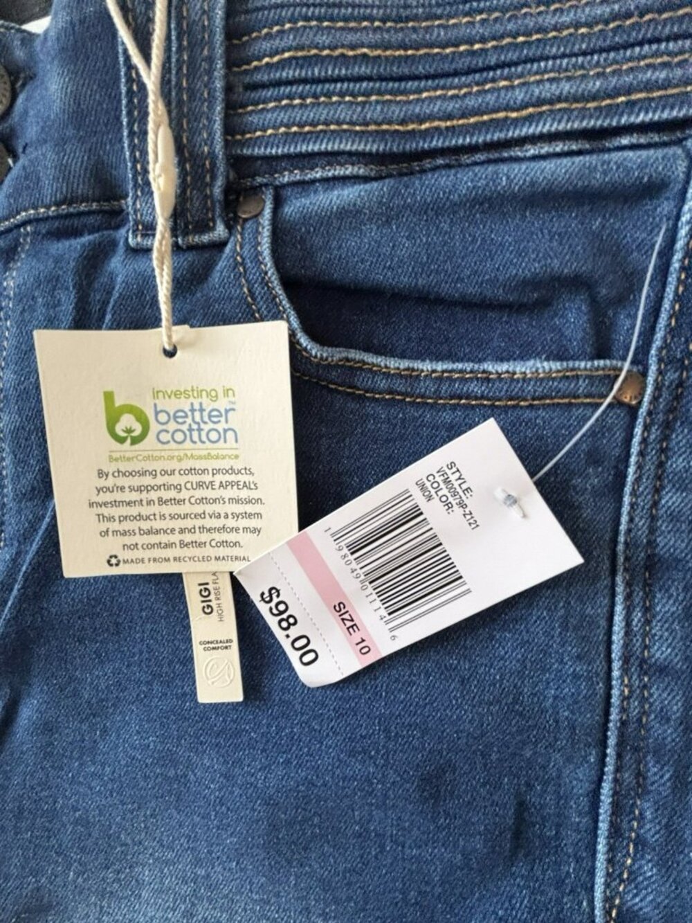 Curve Appeal Heritage Luxe Gigi High Rise Flare Jeans Womens 10/30 Dark Wash NWT - Picture 6 of 10